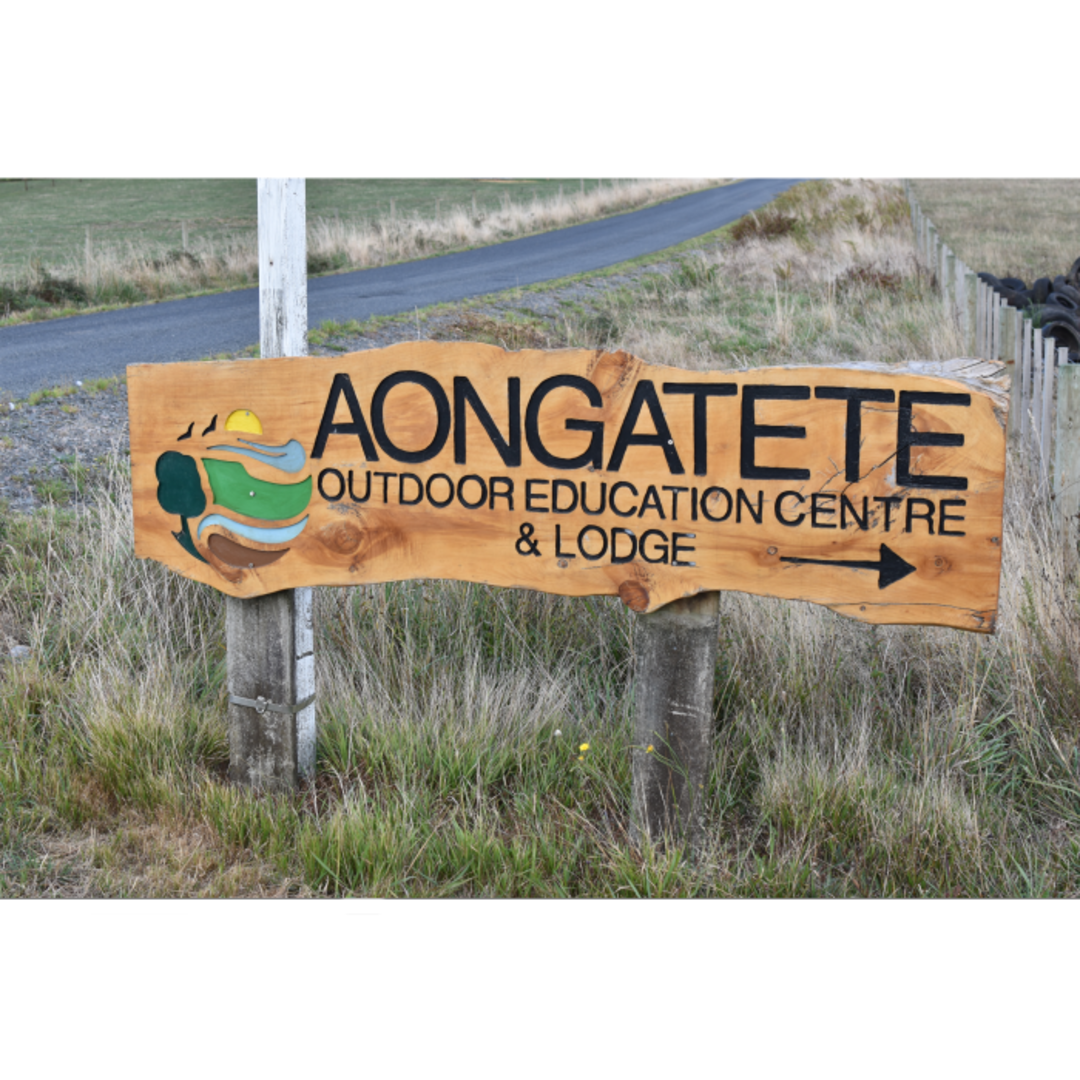 Macrocarpa Aongatete Outdoor Education Centre Custom Sign image 0